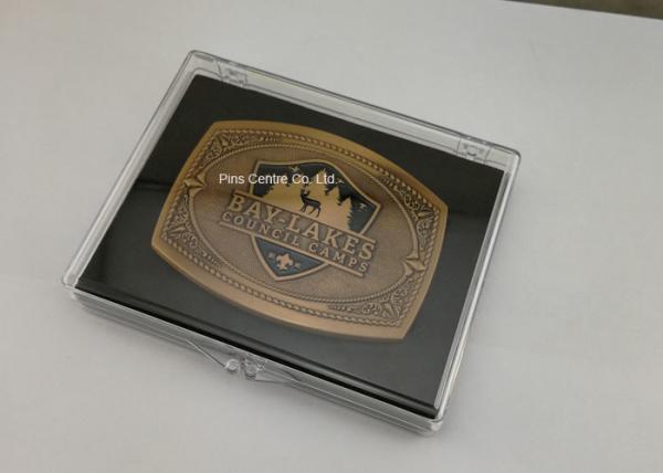 Brass Die Struck Customized Antique Gold Metal Buckle / Fashionable Belt Buckles For Men