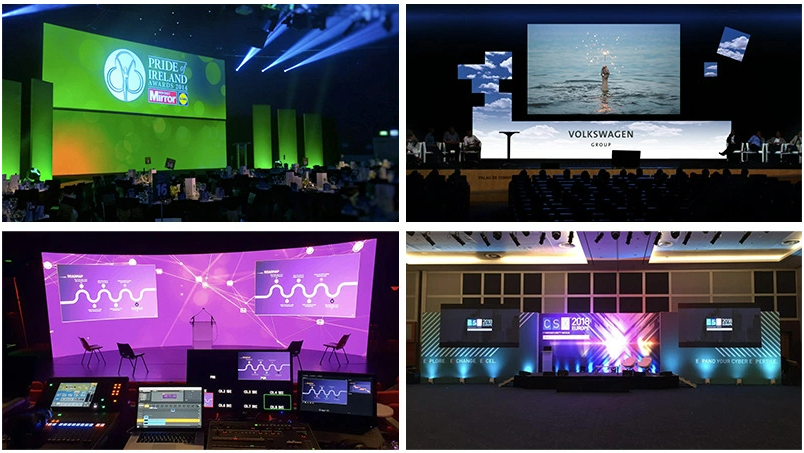 4500Высокое соотношение контрастности этап аренды светодиодный дисплей 500x500 мм шкаф Внешний Внутренний