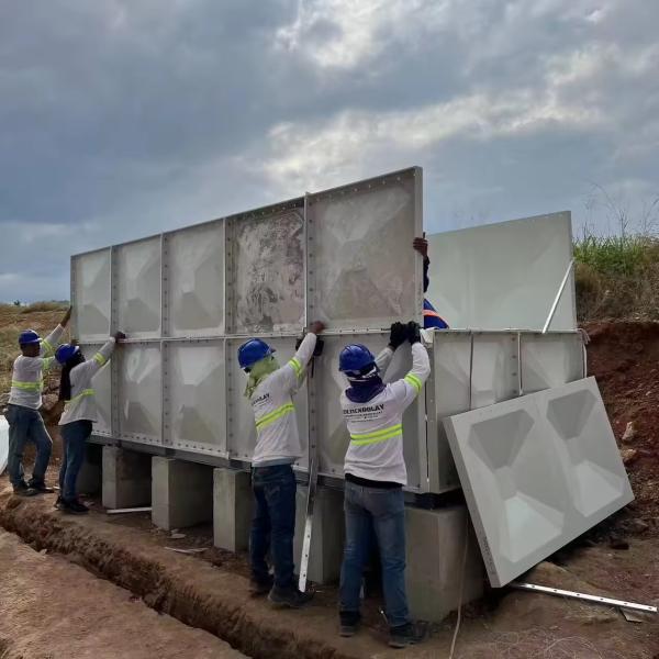 200m3 GRP Frp Sectional Water Tank In Kenya Fire Fighting Water Tanks