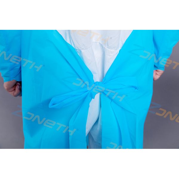 Waterproof Disposable Back Broken Point Type CPE Plastic Gown