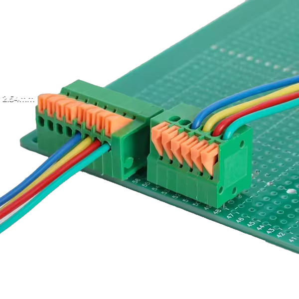 2.54mm Pitch PCB Screwless Spring Clamp Terminal Blocks Vertical Wiring