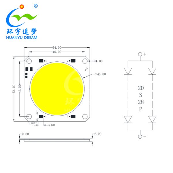 Полный спектр 100W 200W 300W COB LED Ra96 TLCI>97 Высокая мощность 300W COB LED чип