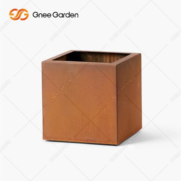 Corten Steel Metal Garden Planters Outdoor Rust Color Box