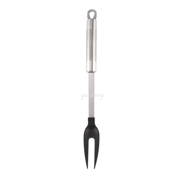 Kitchen tools utensils set with Nylon head Stainless steel handle fork ladle sollted turner Pasta Server