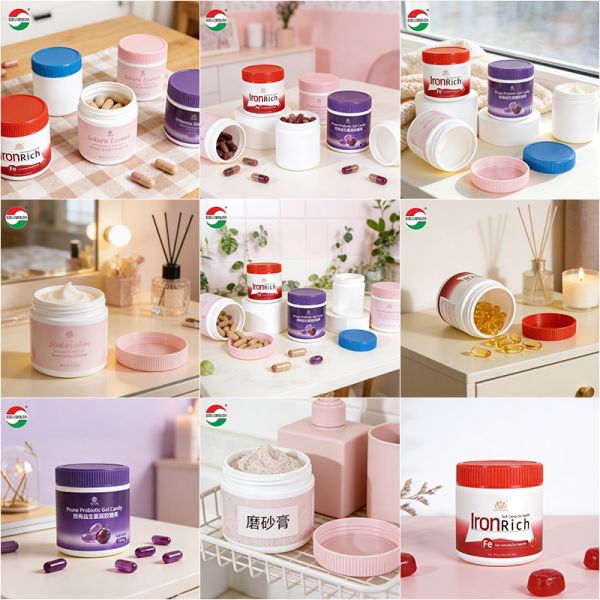 Food Grade HDPE Vitamin Health Product Bottles Colored Capsule Shape Calcium Tablets sealed Bottles