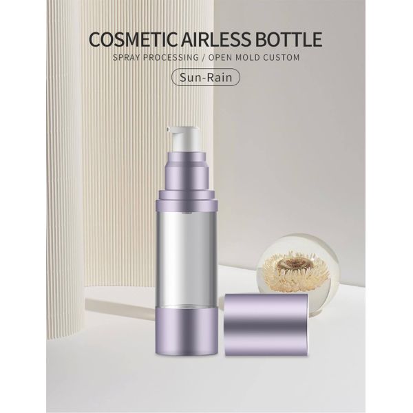 A pérola perla o empacotamento mal ventilado do cosmético da garrafa do distribuidor quebrado