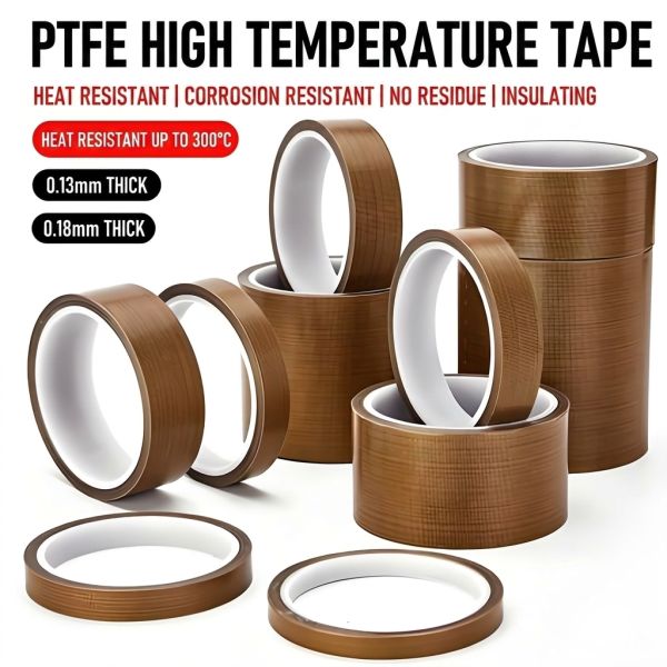 260℃ Heat Resistant Non-stick No Residue Industrial Insulation PTFE Tape with Premium Silicone Adhesive