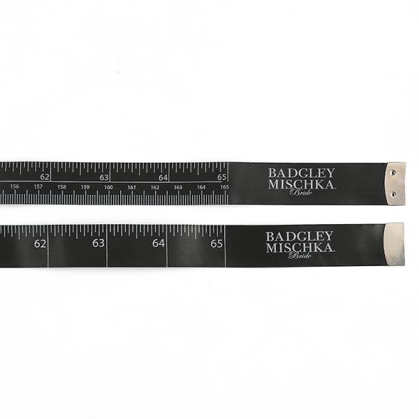 Black Tailor Clothing Tape Measure 60 Inch X 1.85cm Size For Bridal Dress