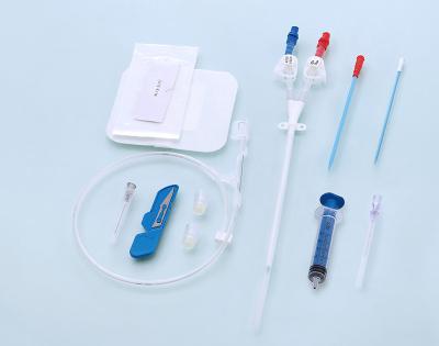Disposable hemodialysis catheter, hemodialysis kit, single double triple lumen