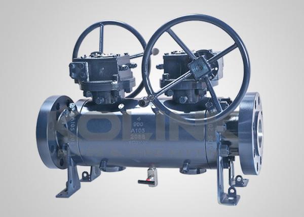 API 6D DBB Ball Valve Double Block & Bleed Flanged Trunnion Mounted