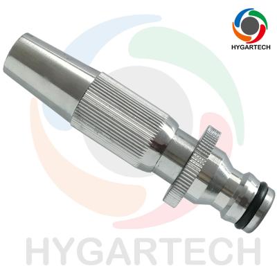 Metal Brass Adjustable Spray Nozzle Chrome Plated Adjustable Nozzle for High-Pressure Watering Fine Mist to Hard Jet