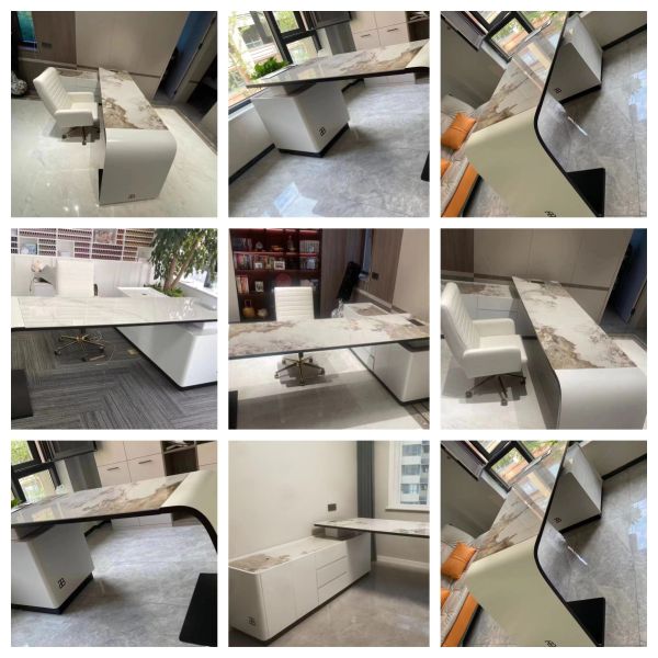 Дизайн офисной столовой мебели для домашнего исполнителя Босс роскошный серый Escritorio De Oficina