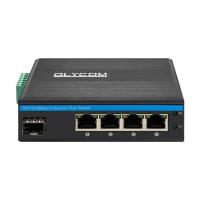 Conversor ótico da fibra do trilho do ruído do gigabit industrial portuário exterior áspero do interruptor do ponto de entrada 5
