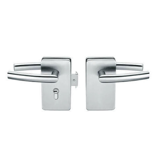 Glass door locks LC-031, stainless steel 304 plate, finishing satin or mirror