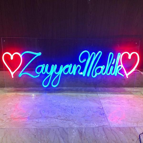 50000 Hours Lifespan Custom Acrylic Led Neon Sign For Living Room Decoration with 2-