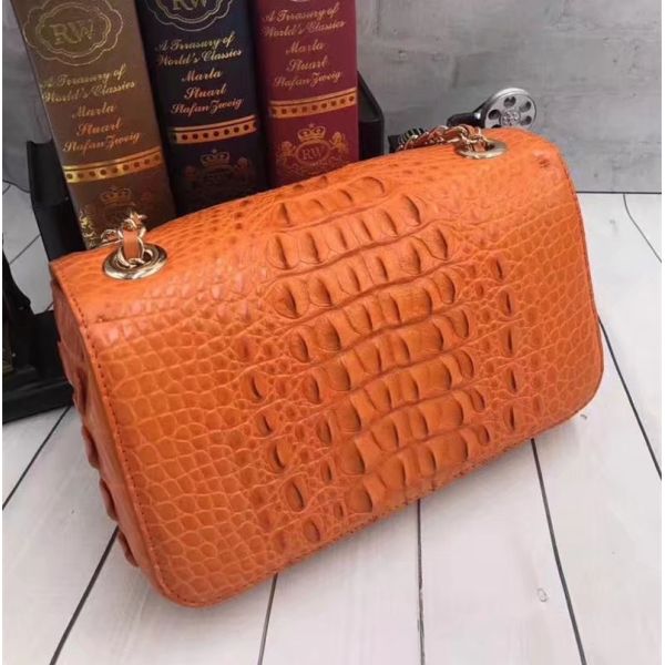 Genuine Crocodile Skin Lady Flap Purse Female Single Cross Shoulder Bag Real Alligator Leather Women's Messenger Bag