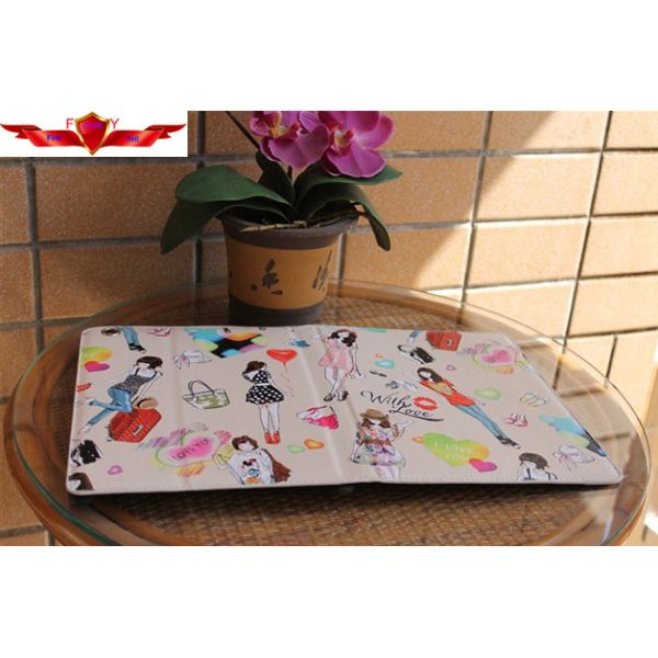 New Fahion Modern Lady Ipad 2/3/4 PU Cover Cases Smart Sleep Durable High Quality