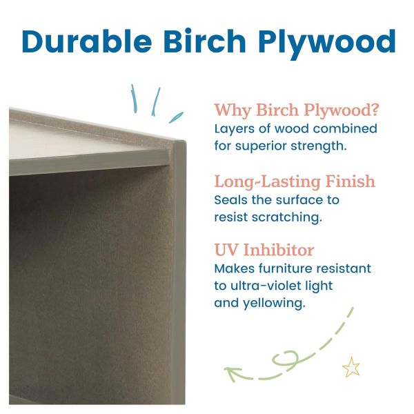 Классная книжная полка Хранилище для детей с цветом пятна и двусторонним мобильным книжным дисплеем