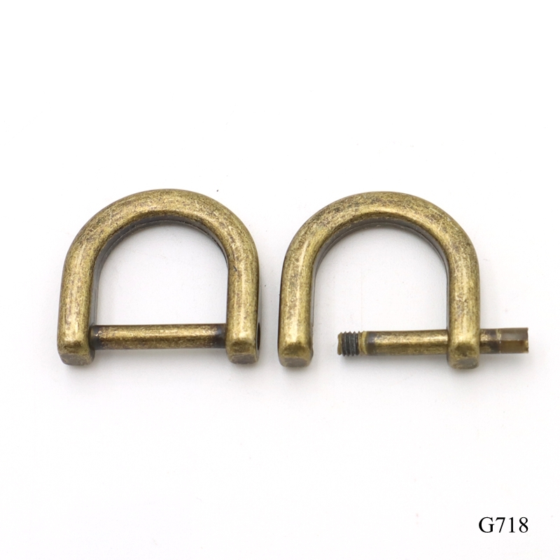 Anti Brass Metal D Ring Detachable Bag Strap Buckle 15mm Hardware Accessories