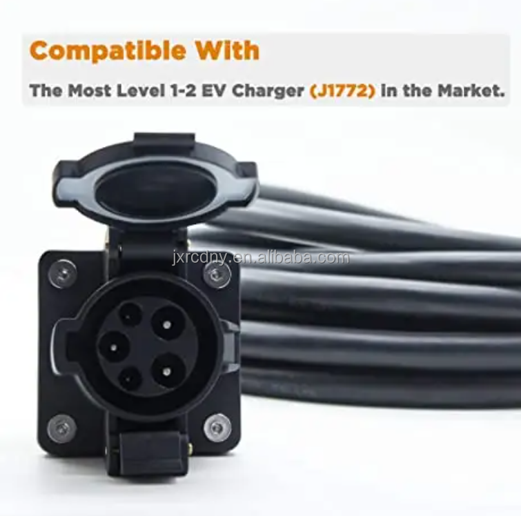 RDC 16A 32A 80A 5M Charging Cable Female Plug To Type1 Male Socket EV Charging Connector