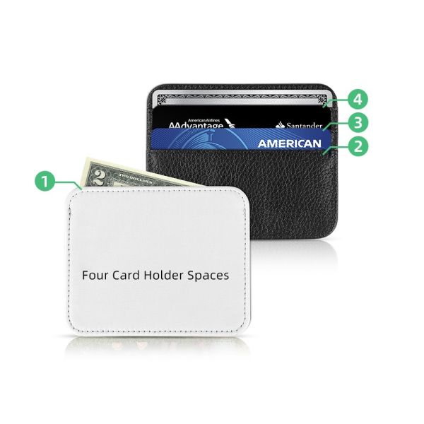 Custom Leather Cardholder Sublimation Leather ID Credit Card Holder