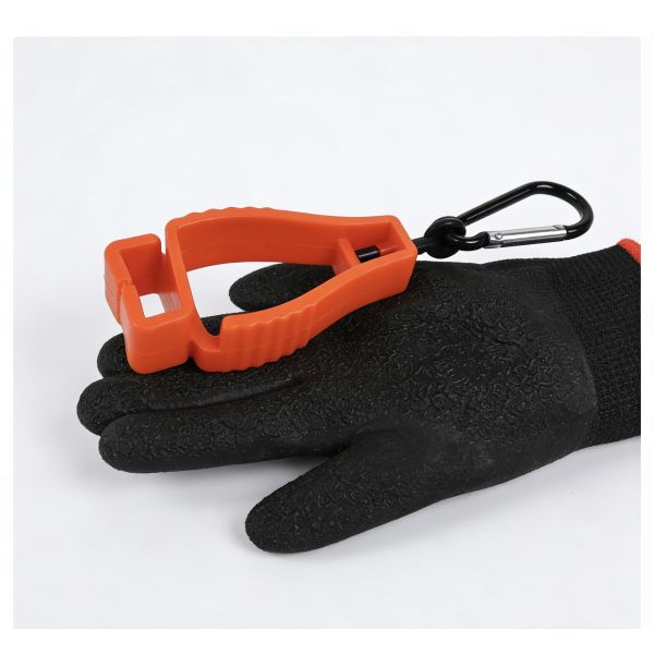 High Quality Glove Holder Industrial Glove Clips with Metal Carabiner Custom Plastic Safety Glove Holder for Construction