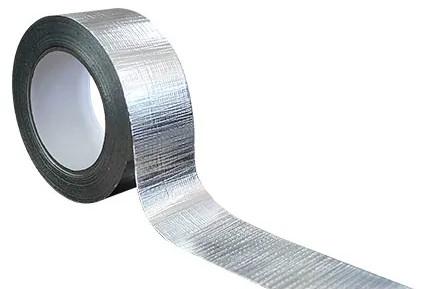 Reinforced Thermal Insulation HVAC Aluminum Foil Tape Laminated Closer PE Mesh Tape