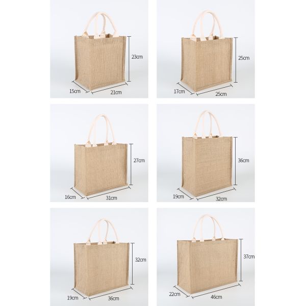 Customized Jute Bag  Gift Bag Canvas and Jute Handbag