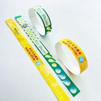 Full Color Snap Closure Tyvek pulseiras papel impermeável Numeração sequencial Barcoding