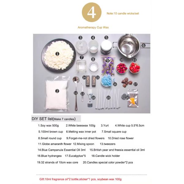 Vegetable Wax Diy Soy Candle Kit Soy Candle Set Making Kit