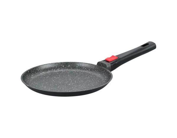 Large Deep Dish Aluminumpot 28cm With Glass Lid Black