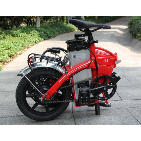 Practical 14 Inch Electric Bike , Mini Foldable Electric Bike Portable Battery
