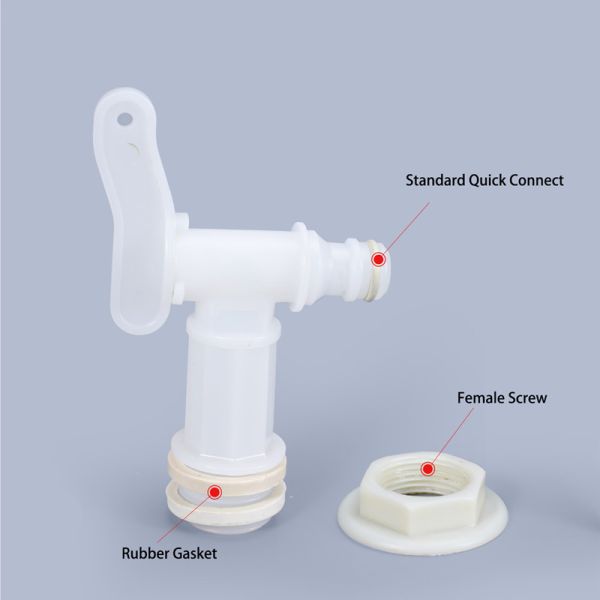 Plastic IBC Tank Adapter Quick Connect Valve Hose Switch Connection Fittings 3/4