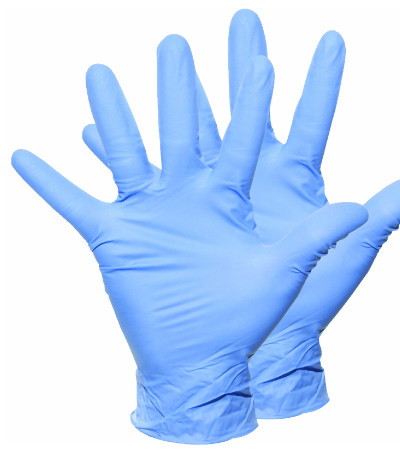 Blue Nitrile Disposable Gloves Powder Free with CE certificate