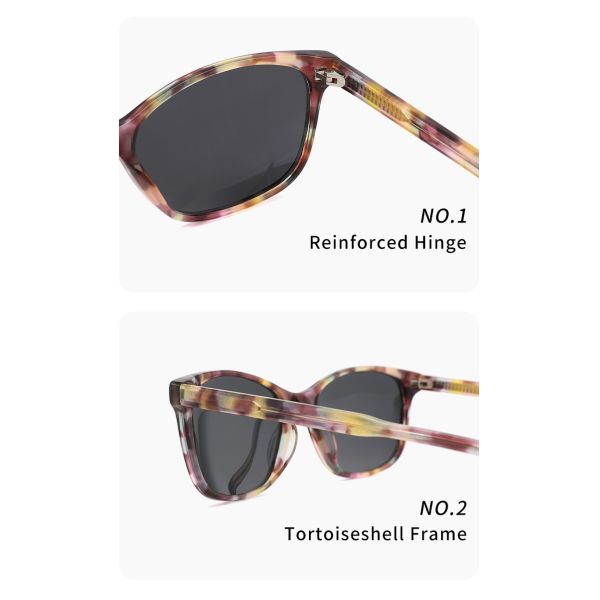 Изготовленный на заказ OEM солнечных очков рамки ацетата логотипа, красочные стекла Солнца для женщин