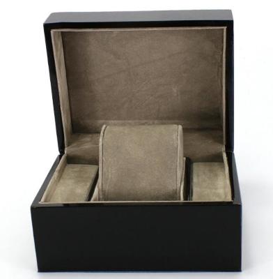 Piano Paint Matte MDF Wooden Jewelry Box Grey Interior With Removable Cushions