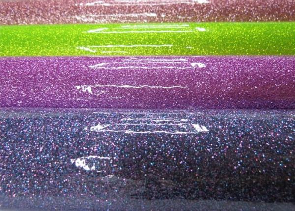 Chunky Customized Colorful Glitter Pvc Fabric Soft Handfeeling For TV Background Wall