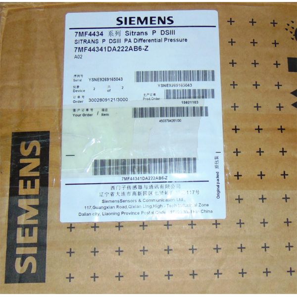 7MF4433-1DA22-2AB6-Z A02 SIEMENS Передатчик для дифференциального давления и потока