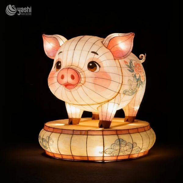 Outdoor Waterproof Tiger Lantern Sculpture - Zodiac Animal Theme Lantern