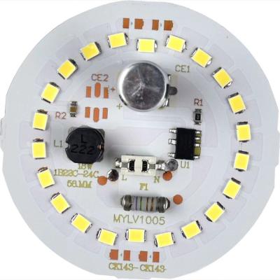 Bulbo do diodo emissor de luz do DOB do módulo 22PCS SMD2835 do diodo emissor de luz do diâmetro 55mm Ra80 18W