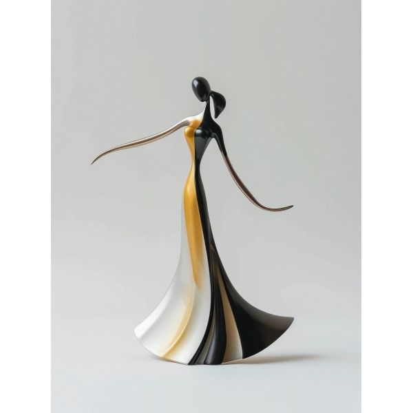 NextTOP Simples Glamour Silhueta Dançante Escultura de Metal Hotel Villa Showpiece