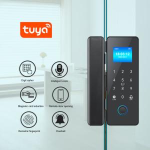 電子スマートガラスドアロックスクリーンパネル ツヤ指紋デジタルコードカード アクセス