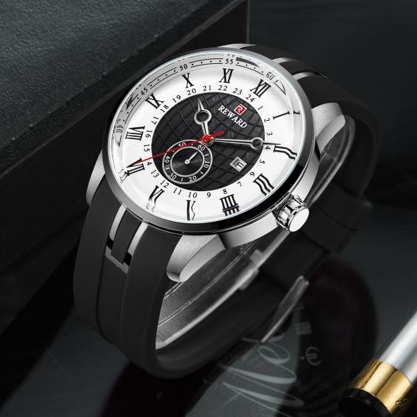 Alloy Sporty Mens Watches , Durable Mens Bracelet Watches With Silicone Strap