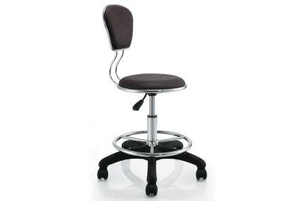 Seat Hight Adjustable Bar Chair Backrest For Hair Salon , Brown Color