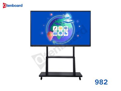 T982 Chip Security Features USB Lock OEM Brand Language Video Conferencing Support 75 86 98 110 Inch Interactive Flat Pannel