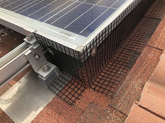 Black PVC Coated Galvanized Steel Solar Panel Bird Guard Mesh with 1/2