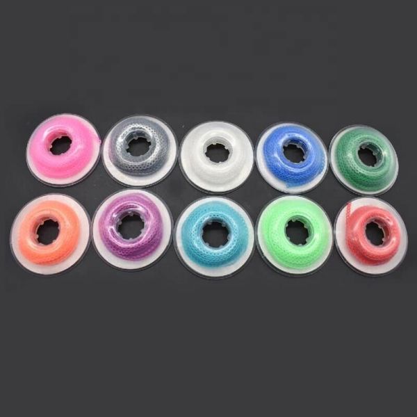 Dental Orthodontic Elastics Cartoon Ligature Ties Grey Red Blue Green ODM
