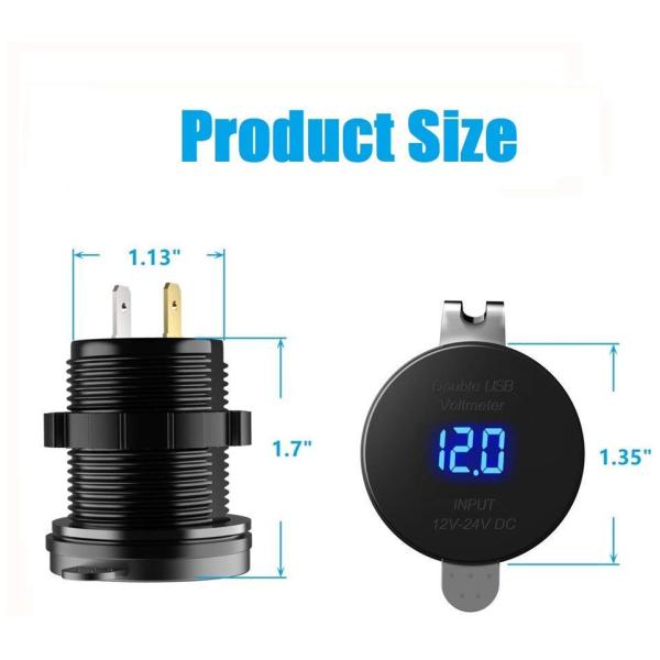 Adaptador de cargador rápido para coche USB dual QC3.0