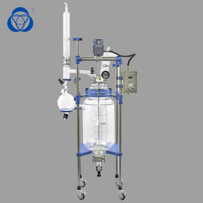 Abrasão de vidro Jacketed inteligente do fluxo contínuo de embarcação de reator resistente