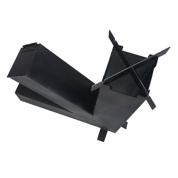 Loaded With Split Wood 7.35kg Stainless Steel Power Coated Rocket Stove